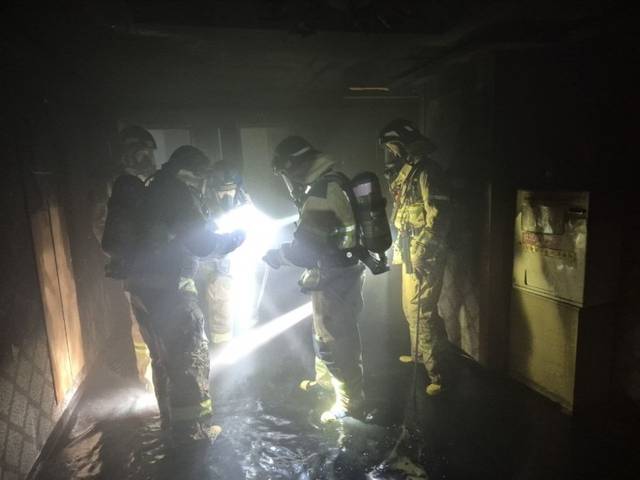 수원 모텔 화재 현장. 경기소방본부