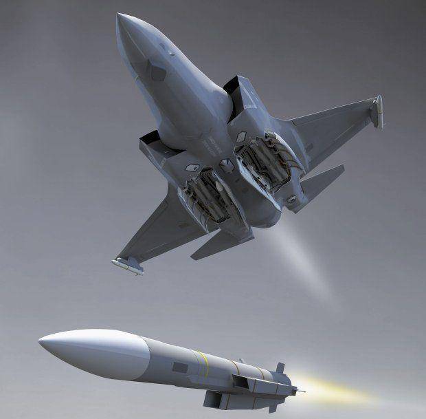 우리 공군의 주력인 F-35 스텔스 전투기에서 MBDA社 장거리 공대공 유도탄 ‘미티어’ 발사되는 개념도. 사진 제공=janes.ihs.com