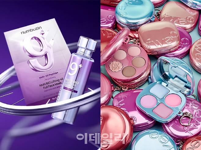 비나우 스킨케어 브랜드 ‘넘버즈인’과 메이크업 브랜드 ‘퓌’ (사진=CJ온스타일)