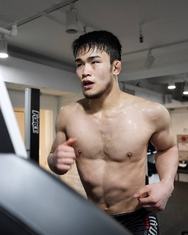 UFC 진출을 위해 강훈련을 소화하는 ‘천재 1호’ 박재현. 사진=UFC 코리아