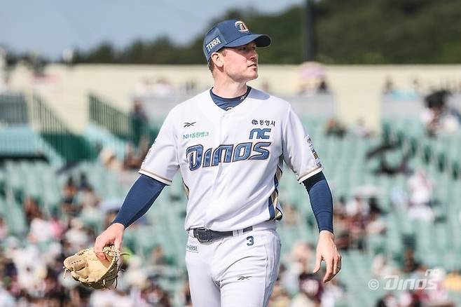 18일 키움과 경기에 NC 선발로 나선 라일리 톰슨