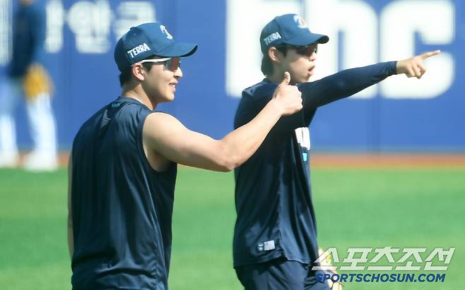 20일 울산 문수야구장에서 열린 NC 다이노스와 한화 이글스의 경기. NC 김휘집이 수비 훈련을 하고 있다. 울산=박재만 기자pjm@sportschosun.com