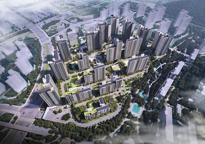 '동탄 포레파크 자연앤푸르지오' 조감도./대우건설 제공