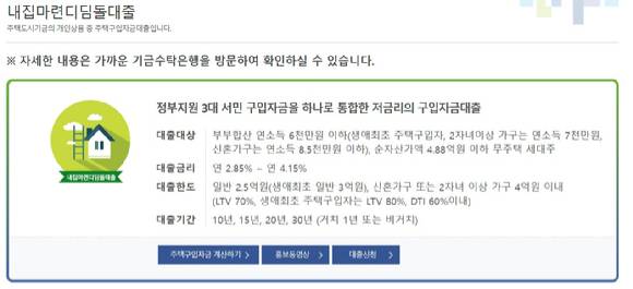 디딤돌대출 관련 이미지 [사진=주택도시기금 홈페이지 ]