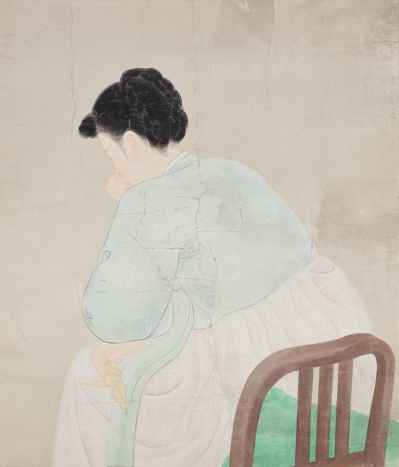 국립현대미술관 소장품 상설전에 나온 이건희 컬렉션. 박래현 ‘여인’ (1942) . [사진 국립현대미술관]