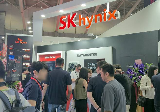 대만 '컴퓨텍스 2025' 행사장에 마련된 SK하이닉스 전시관.  타이베이 박승주 기자