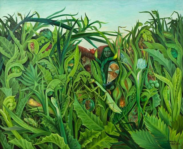 김종남(마나베 히데오)의 ‘새들의 산아제한’은 관조적인 자연관과 함께 한국인이라는 사실을 숨기고 활동한 작가의 고뇌가 묻어난다. 아름다우면서도 기괴하고 처절함이 느껴진다. 국립현대미술관 제공