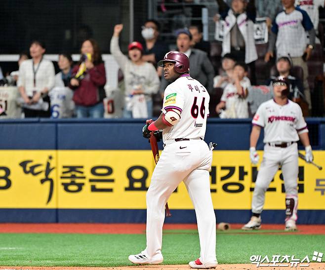 지난 18일 KBO리그 키움 히어로즈에서 방출된 쿠바 출신 타자 야시엘 푸이그. 사진 엑스포츠뉴스 DB