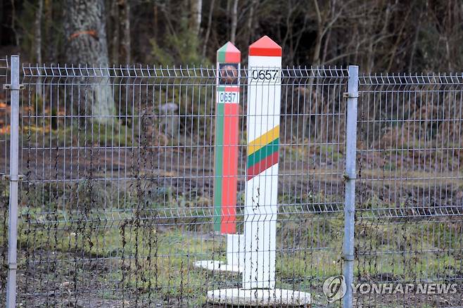 리투아니아-벨라루스 국경 [AFP 연합뉴스 자료사진. 재판매 및 DB 금지]