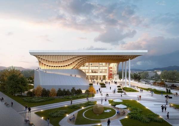 국제문화 교류의 허브 역할을 할 ‘평택아트센터’는 대규모 문화공간으로 조성된다. 평택아트센터 조감도. /평택시 제공