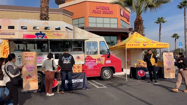 농심 '신라면 툼바'의 미국 현지 푸드트럭 이벤트 모습/ 사진제공=농심