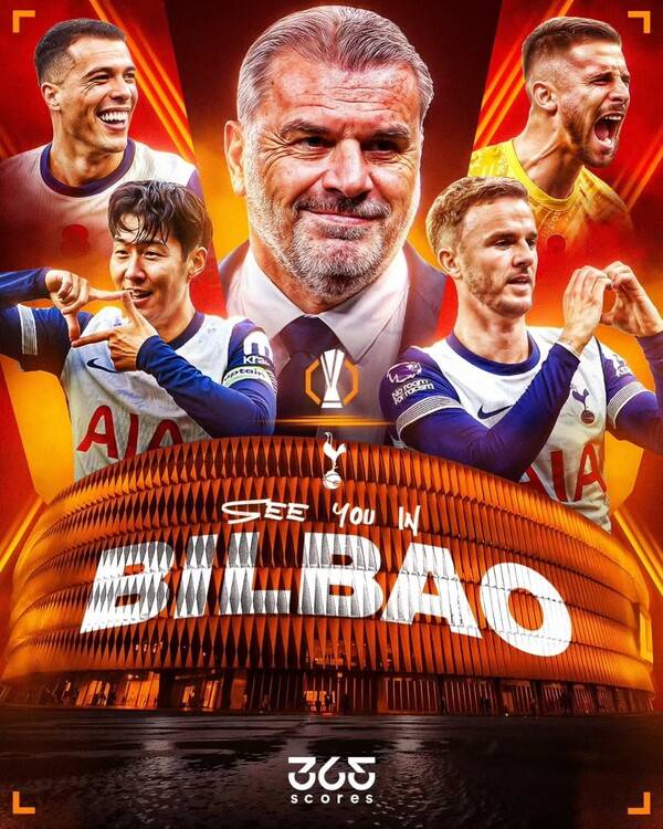 토트넘 홋스퍼의 유로파리그 포스터. 사진┃365score