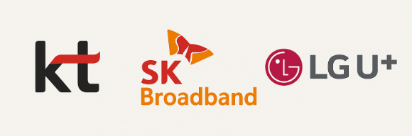 KT, SK브로드밴드, LG유플러스 로고ⓒ각사