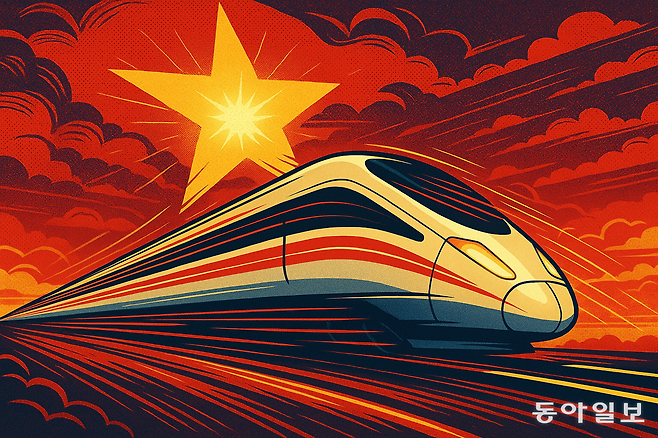 2030년이면 베트남의 하노이와 호찌민을 잇는 남북 고속철도를 탈 수 있게 될까? 아직 공식 이미지가 없어서 챗GPT를 통해 생성한 이미지를 썼다.
