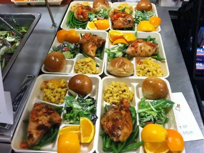 미국 사립학교 급식 수준