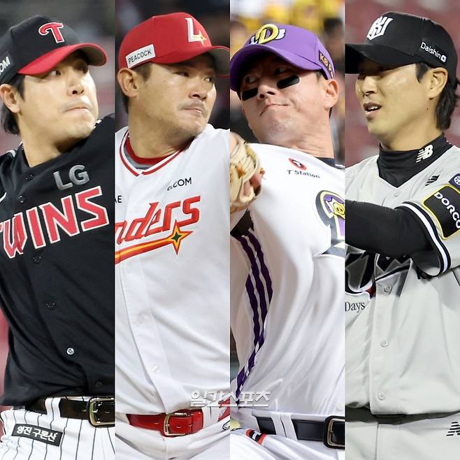LG 김진성-SSG 노경은-두산 고효준-KT 우규민. IS 포토