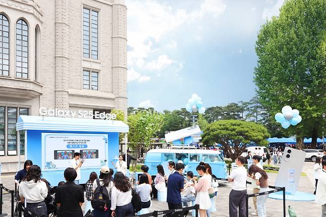 서울 성북구 고려대학교 서울캠퍼스에서 '갤럭시 캠퍼스 스튜디오' 가 운영되고 있다. 사진=삼성전자