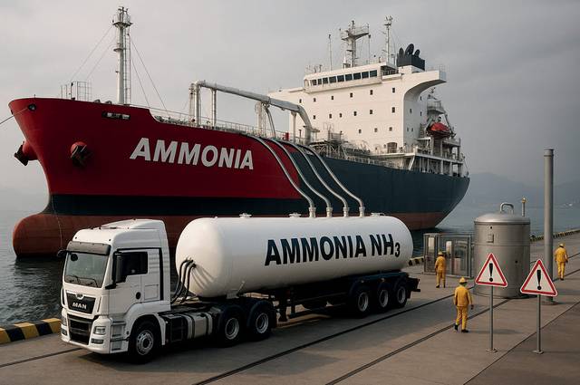 암모니아 벙커링 개념도. 울산시청 제공