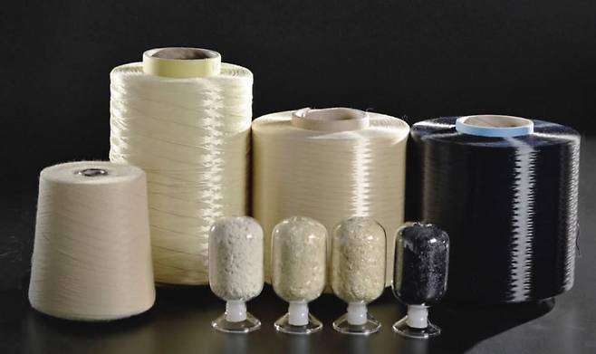 아라미드 원사. [코오롱인더스트리 홈페이지 갈무리]