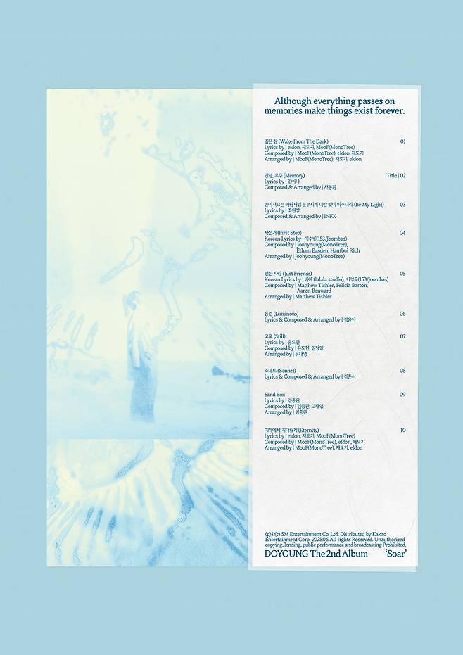 [서울=뉴시스] 그룹 '엔시티(NCT)' 멤버 도영이 21일 두 번째 솔로 앨범 '소어(Soar)'의 트랙 리스트를 공개했다. (사진= SM엔터테인먼트 제공) 2025.05.21. photo@newsis.com *재판매 및 DB 금지