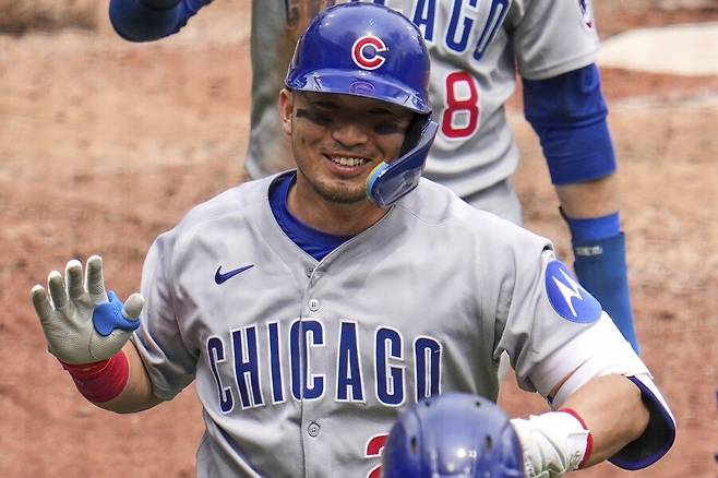 ▲ 잠시나마 애런 저지를 뛰어넘었다. 컵스 외야수 스즈키 세이야가 1경기 4타점으로 저지와 함께 메이저리그 타점 1위에 올랐다. 경기 중간까지는 스즈키가 단독 1위였는데, 저지가 추격하면서 공동 1위가 됐다. ⓒ연합뉴스/AP