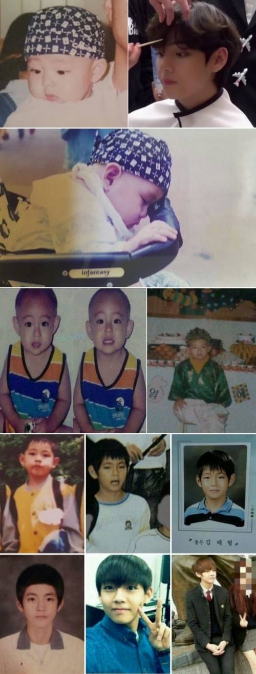 '태형 아기 몇짤?' 방탄소년단 뷔, 역시 모태미남