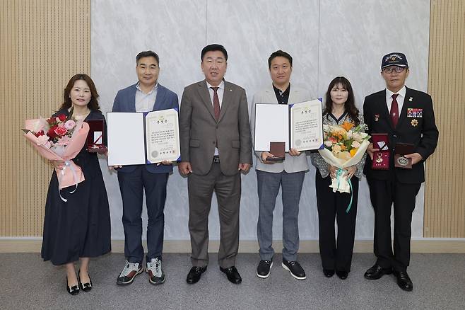 6·25 참전용사 화랑무공훈장 전수 [청주시 제공. 재판매 및 DB 금지]