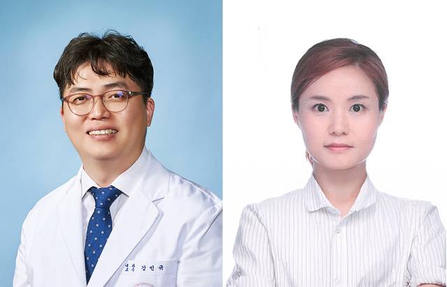 ▲ (왼쪽부터) 알레르기내과 강민규 교수, 고민정 진료지원전담간호사(PA)./충북대병원 제공