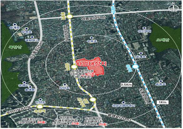 강북구 미아동 791-364번지 일대 위치도. (자료=서울시)