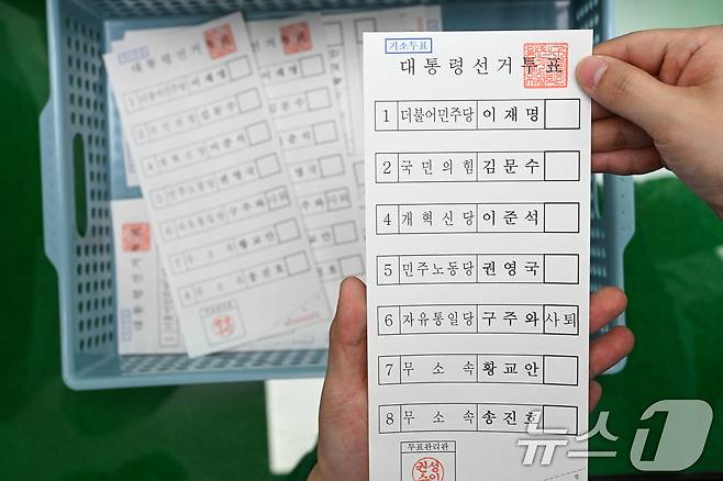 6·3 대선을 13일 앞둔 21일 서울 양천구 선거관리위원회에서 관계자들이 제21대 대통령 선거 거소투표 용지를 인쇄하고 있다. (공동취재) 2025.5.21/뉴스1 ⓒ News1 오대일 기자