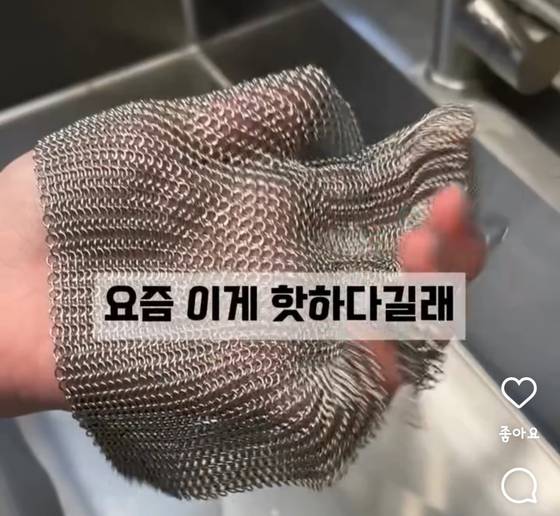 반영구적으로 쓸 수 있는 '스텐링 수세미' 소개한 SNS 게시물. 사진 인스타그램 캡처
