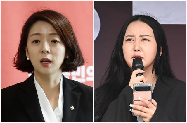 배현진 국민의힘 의원(왼쪽 사진)과 정유라씨. 뉴시스