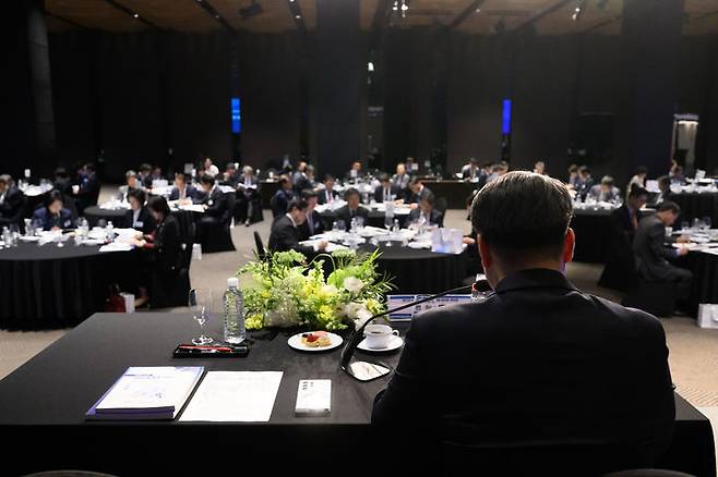 [서울=뉴시스] 지난 4월 25일 더플라자호텔 그랜드볼룸에서 열린 한국사립대학총장협의회(사총협) 정기총회 모습 (사진=사총협) 2025.05.22. photo@newsis.com *재판매 및 DB 금지