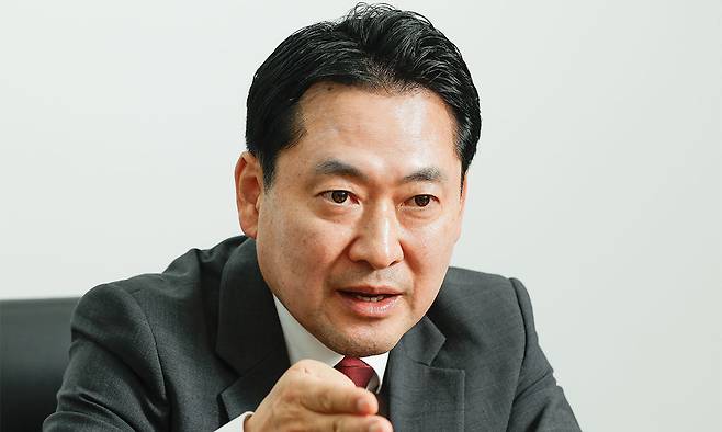 국민의힘 장동혁 중앙선거대책위원회 상황실장이 21일 서울 여의도 중앙당사에서 진행한 세계일보와의 인터뷰에서 6·3 대선 승리를 위한 보수 결집 필요성에 대해 강조하고 있다. 최상수 기자