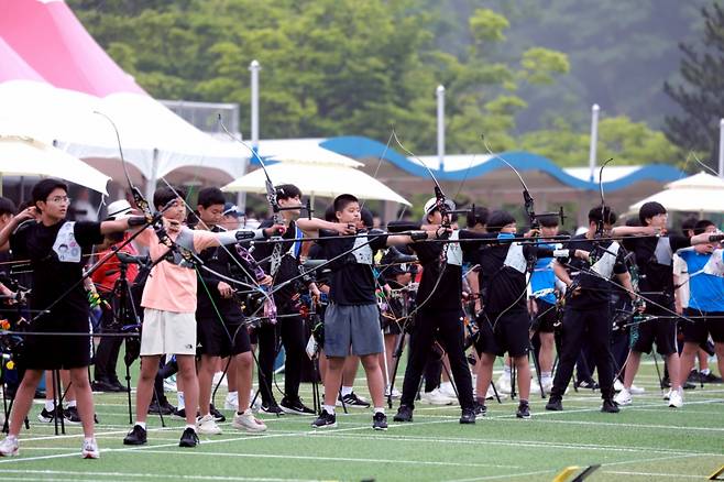 2024년 제53회 전국소년체육대회 양궁 종목의 모습. /사진=대한체육회 제공