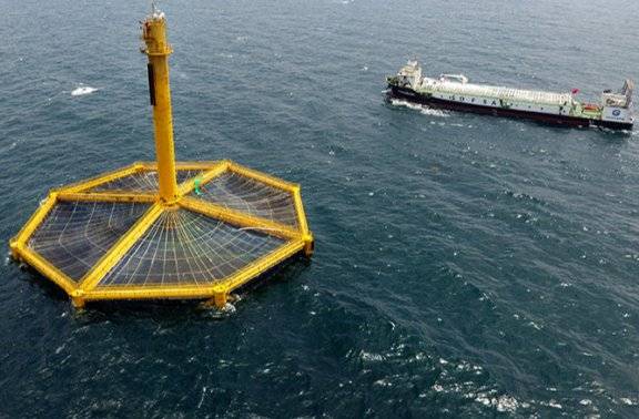 중국이 한중 잠정조치수역(PMZ)에 설치한 해양 구조물. 뉴시스