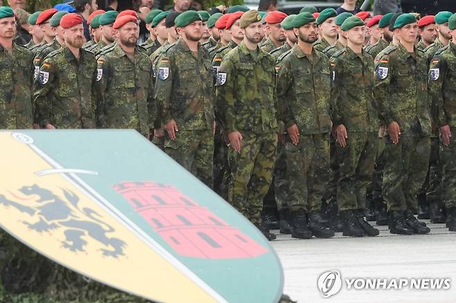 독일군 '리투아니아 여단' 창설식 [로이터 연합뉴스. 재판매 및 DB 금지]