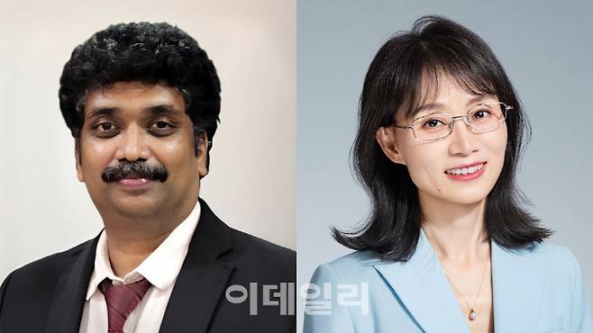 (왼쪽부터) 삼성리서치 인도 벵갈루루연구소 라자벨(Rajavelsamy Rajadurai) 연구원, 삼성리서치 중국 베이징연구소 리샹(Lixiang Xu) 연구원.(사진=삼성전자)