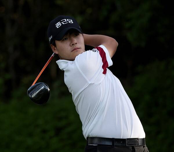 2025년 대한골프협회(KGA)가 주관하는 코오롱 제67회 한국오픈골프선수권대회에 출전한 디펜딩 챔피언 김민규 프로. 사진제공=KPGA