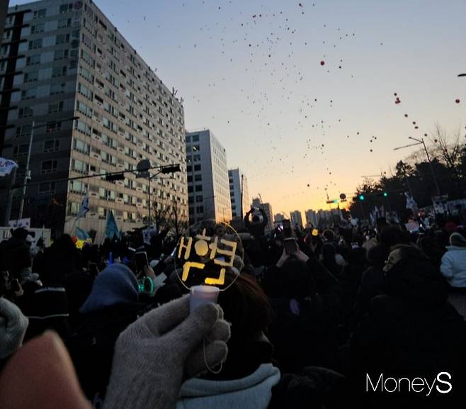 유지은씨가 탄핵시위에 참여하기 위해 직접 만든 집회도구. / 사진=유지은씨