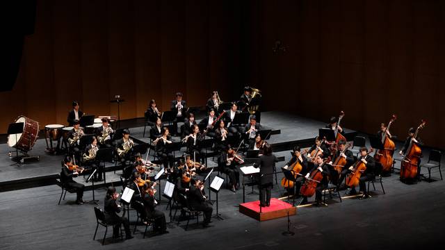경기 용인시립청소년오케스트라 연주 장면. 용인문화재단 제공