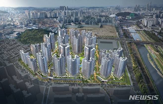 [서울=뉴시스] 광명 철산자이 더 헤리티지 조감도.