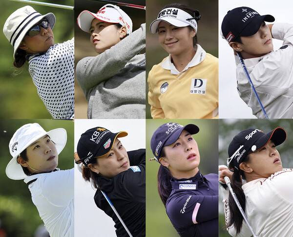 2025년 미국여자프로골프(LPGA) 투어 신설 대회인 '멕시코 리비에라 마야 오픈 앳 마야코바'에 출전한 신지은, 최혜진, 이정은6, 박성현, 이소미, 전인지, 윤이나, 김세영 프로. 사진제공=ⓒAFPBBNews = News1