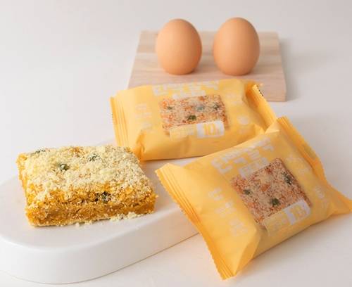 달걀 2개분의 단백질을 함유한 별미힘떡의 단호박 단백질떡. 별미힘떡 홈페이지