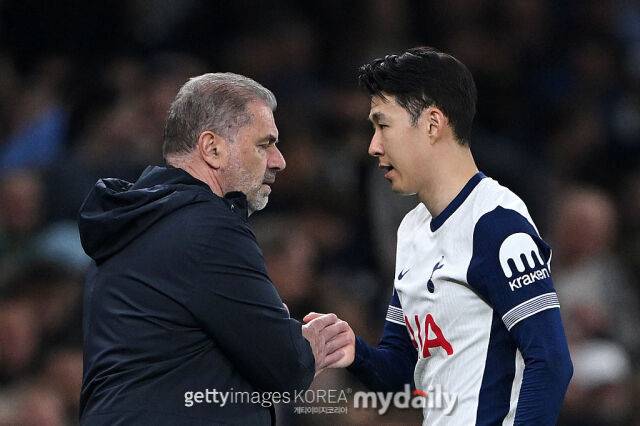 엔제 포스테코글루 감독과 손흥민/게티이미지코리아