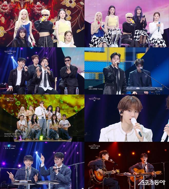 ‘더 시즌즈-박보검의 칸타빌레’에 아이들, 데이브레이크, 백현, 산만한 시선이 출연해 다양한 장르의 무대와 진솔한 토크로 시청자들에게 즐거움과 감동을 선사했다. 사진 제공 |  KBS 2TV ‘더 시즌즈-박보검의 칸타빌레‘ 방송 화면 캡처