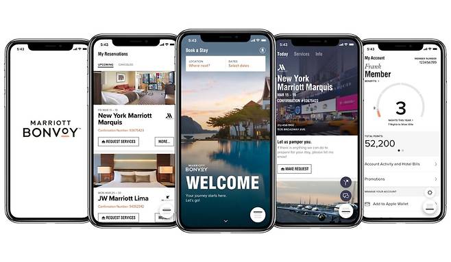 메리어트 본보이 모바일 애플리케이션(앱). /메리어트 인터내셔널 제공
