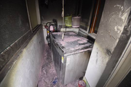 대전 대덕구 한 아파트에서 발생한 화재. 대전 대덕소방서 제공. 연합뉴스