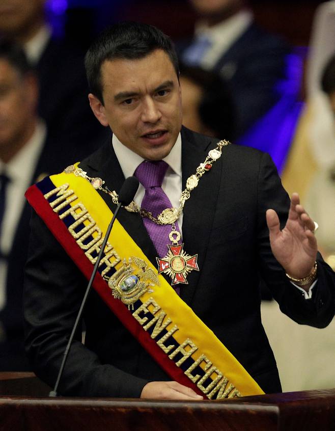 다니엘 노보아 에콰도르 대통령. 로이터연합뉴스