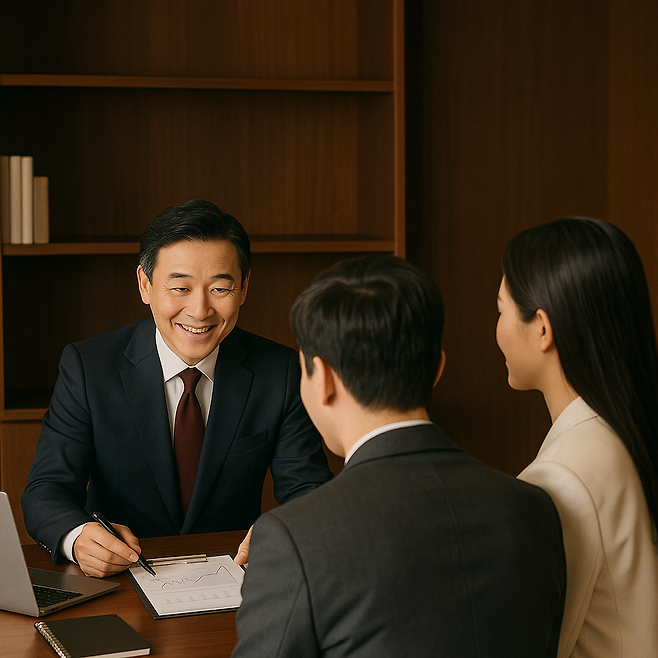 은행의 VVIP 전용 자산 관리 서비스를 이용하는 ‘슈퍼리치’들이 늘어나고 있다. 은행들은 투자나 세금 등 자산관리뿐만 아니라 가업승계, 커뮤니티 등 비금융 서비스까지 지원하는 차별화된 ‘원스톱(One-Stop)’ 종합 서비스를 강화하며 자산가들을 끌어들이고 있다. [챗GPT를 사용해 제작]